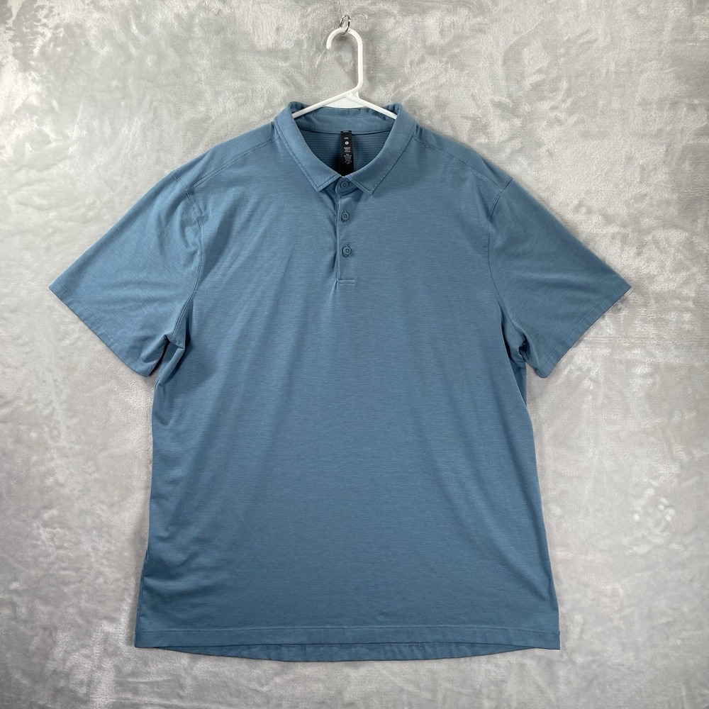 lululemon athletica Men's Light Blue Polo Shirt